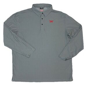 PXG Parsons Xtreme Golf XL Gray Polo Long Sleeve Polo 1/4 Snap Performance